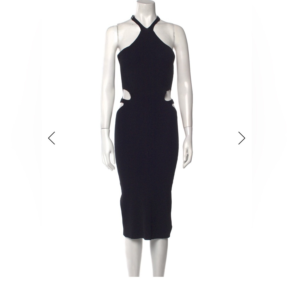 DION LEE-  Blue Cut-Out Midi Dress Small